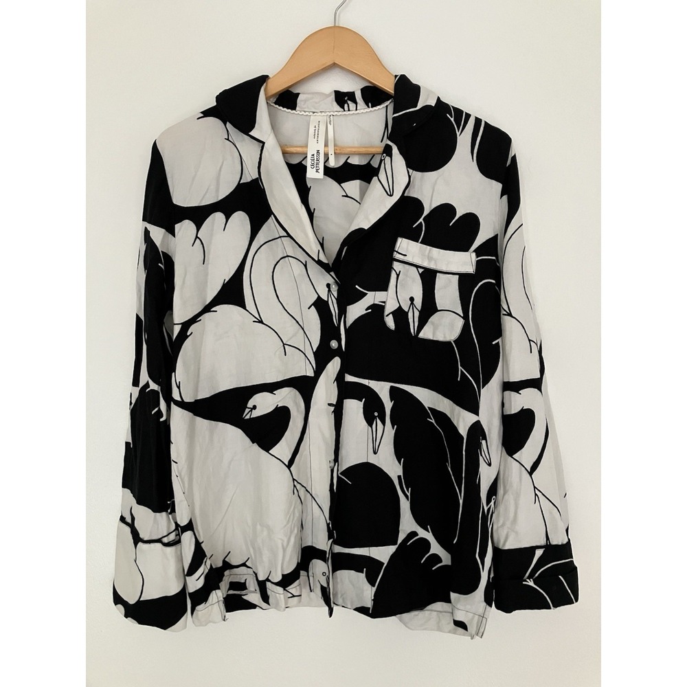 Cecilia Pettersson For Anthropologie Button Down Pyjama Top Size Small